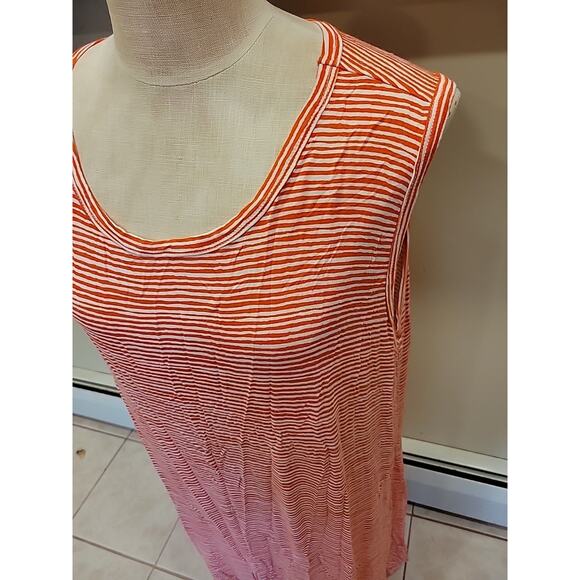 Philosophy Orange Striped Sleeveless Fitted Dress Women's Size 3X - Picture 3 of 9